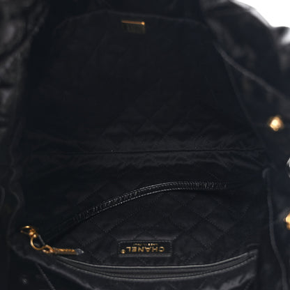 Chanel Glazed Calfskin  Quilted Small Chanel 22 Black 6 of 12