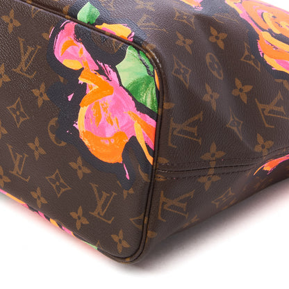 Louis Vuitton Monogram Roses Neverfull MM 5 of 9