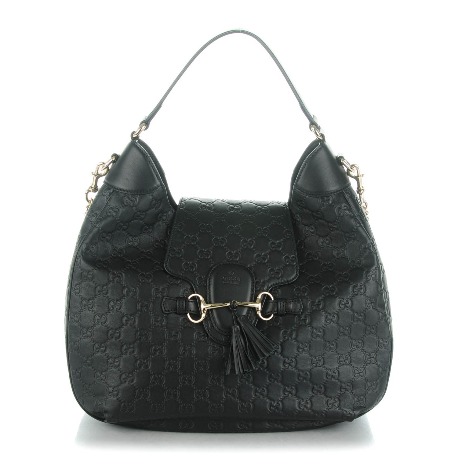 Gucci Guccissima Medium Emily Hobo Black 1 of 7