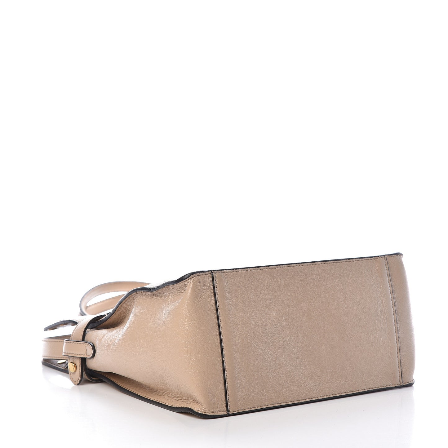 Agnello Old Shine Vitello Go Rain Large Flip Tote Amido Cocco