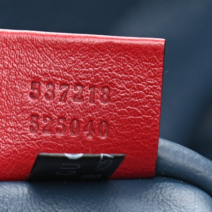 Gucci Suede Calfskin Large Rajah Chain Tote New Blue Romantic Cherry 8 of 11