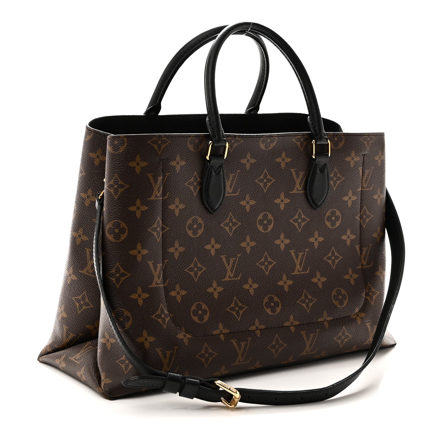 Monogram Flower Tote Black