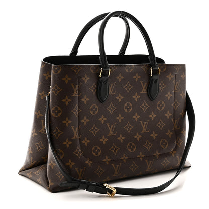 Louis Vuitton Monogram Flower Tote Black 3 of 9