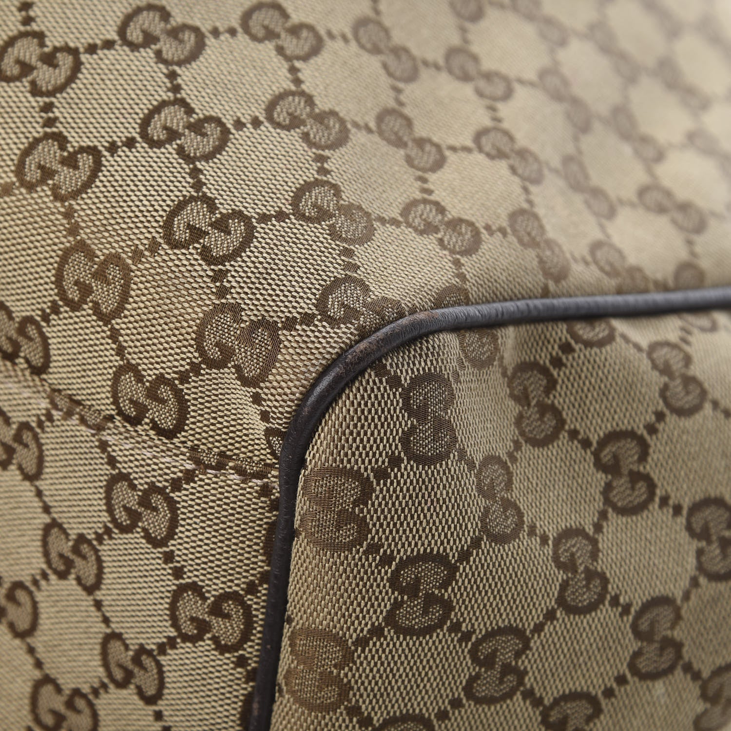 Gucci Monogram Dollar Calfskin Large Sukey Tote Beige Ebony Testa di Moro 10 of 13