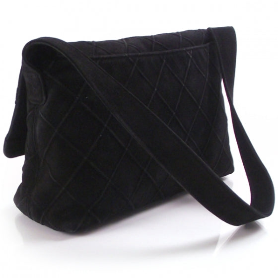 Chanel Vintage Suede Diamond Stitch Flap Bag 3 of 13