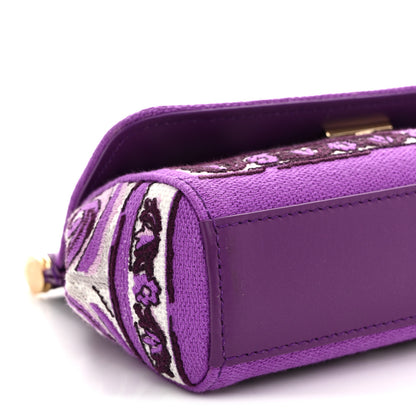 Dolce & Gabbana Canvas Embroidery Majolica Small Sicily Handbag Purple 8 of 10