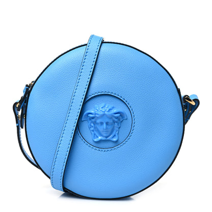 Versace Calfskin La Medusa Round Camera Bag Light Blue 1 of 9