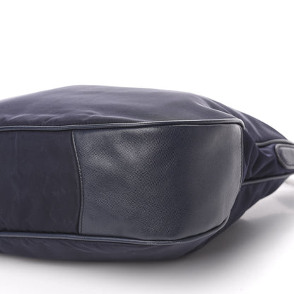 Prada Tessuto Nylon Saffiano Hobo Baltico 10 of 12