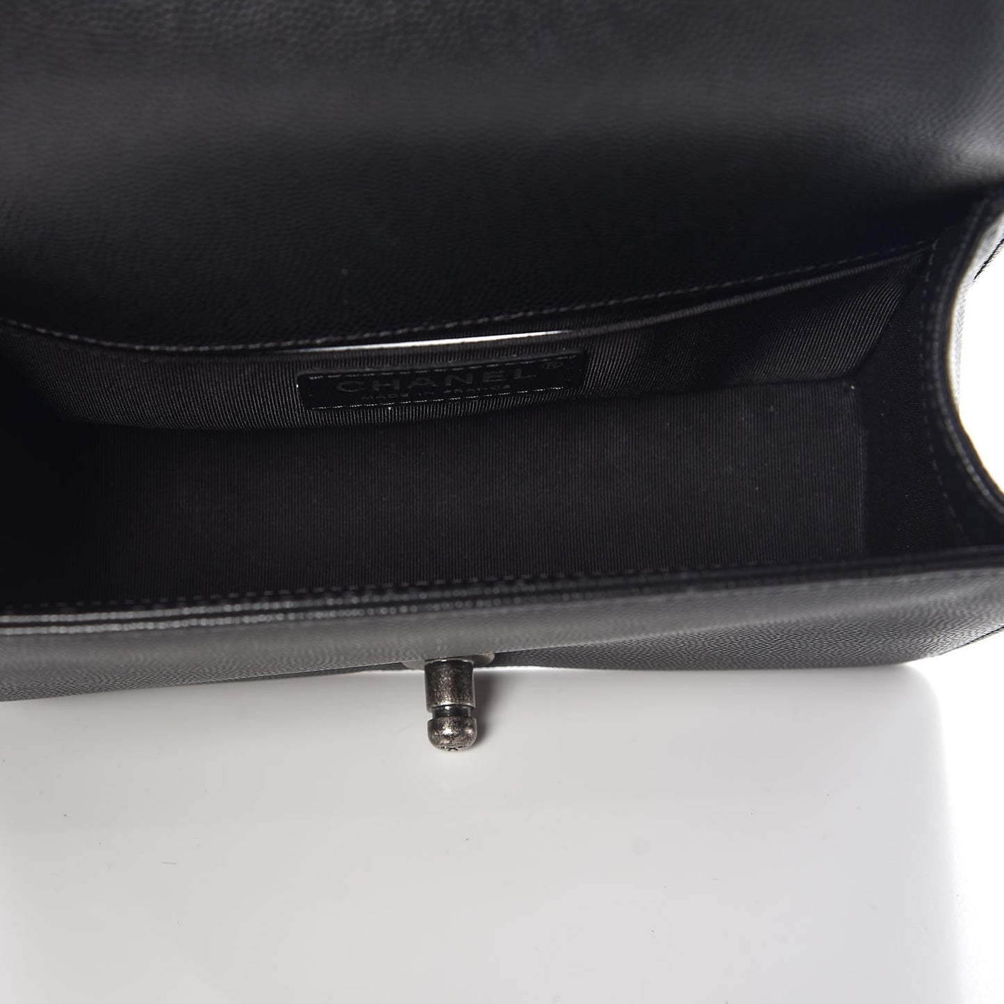 Caviar Quilted Small Boy Flap Black