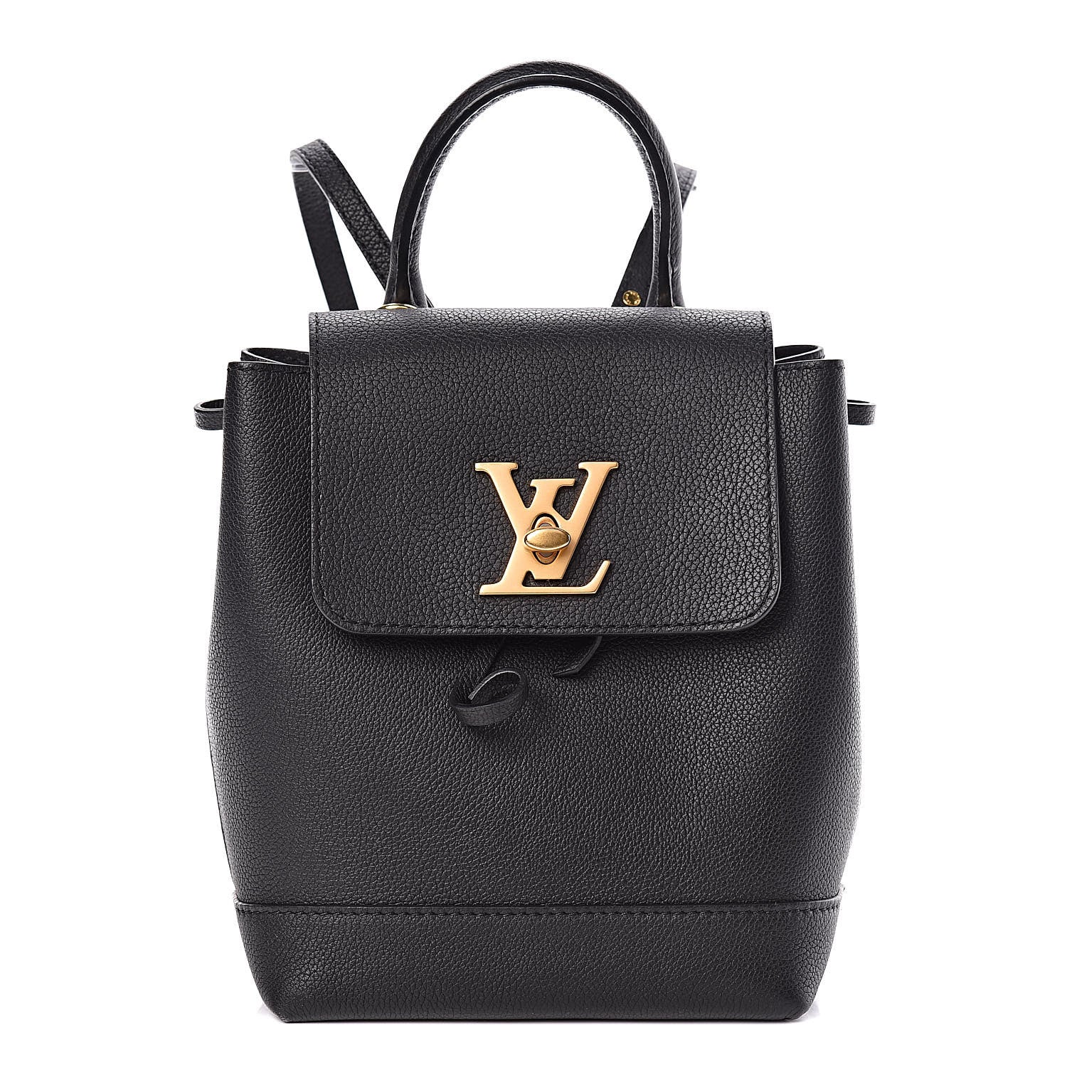 Louis Vuitton Calfskin Lockme Mini Backpack Black 1 of 13
