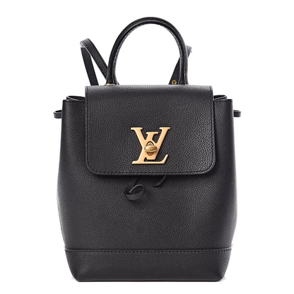 Louis Vuitton Calfskin Lockme Mini Backpack Black 1 of 13