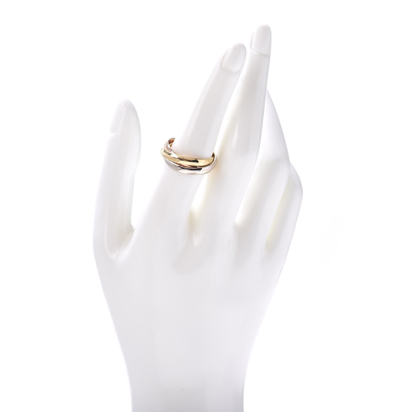 18k Pink Yellow White Gold Les Must De Cartier Trinity Ring 55 7.25