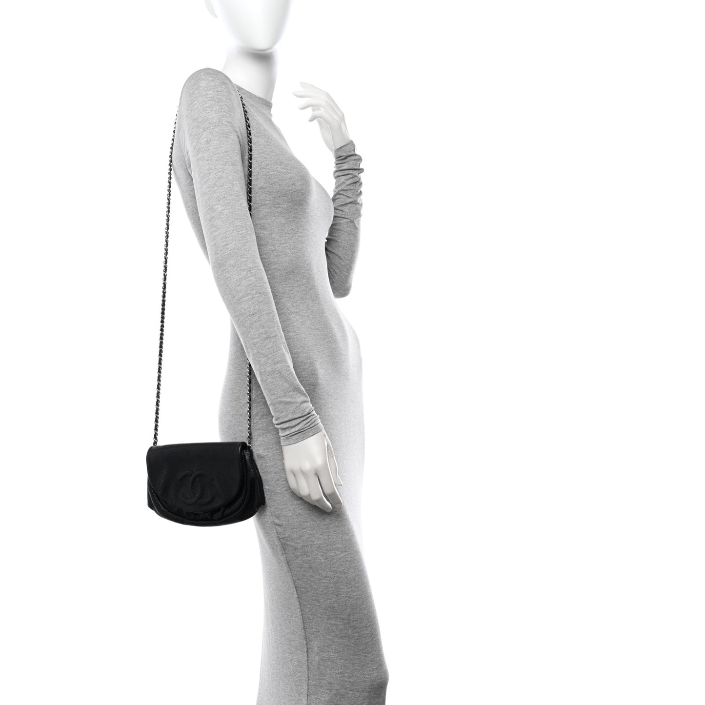 Caviar Half Moon Wallet On Chain WOC Black