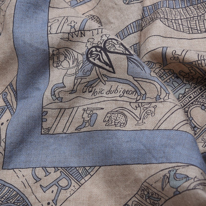 Hermes Cashmere Silk A La Gloire De Guillaume Shawl 140 4 of 6