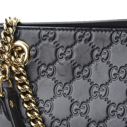 Gucci Guccissima Signature Large Shoulder Tote Bag Black 13 of 17