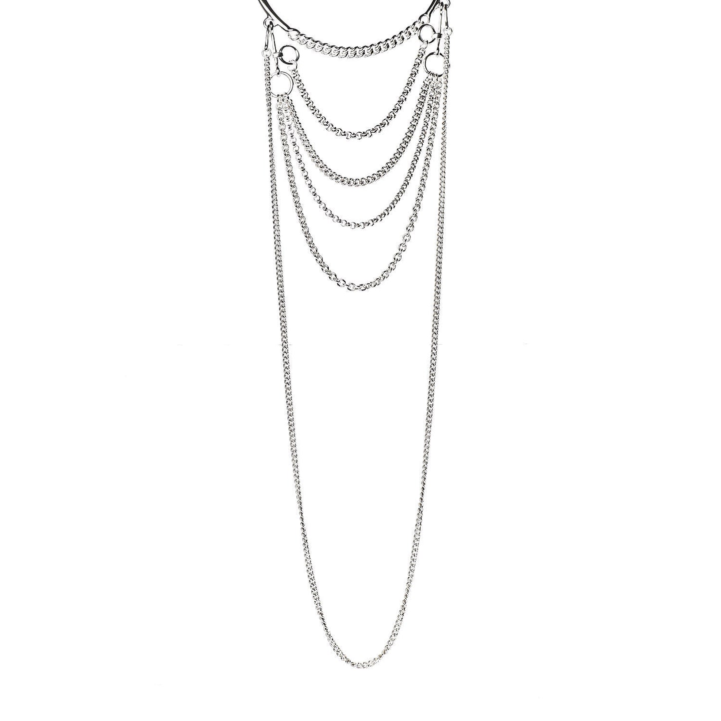 Sterling Silver Mors De Bride Bib Necklace