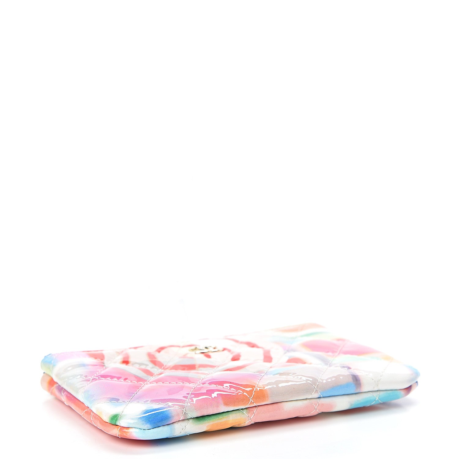 Chanel Patent Calfskin Printed Quilted Small Cosmetic Case Multicolor 4 of 9