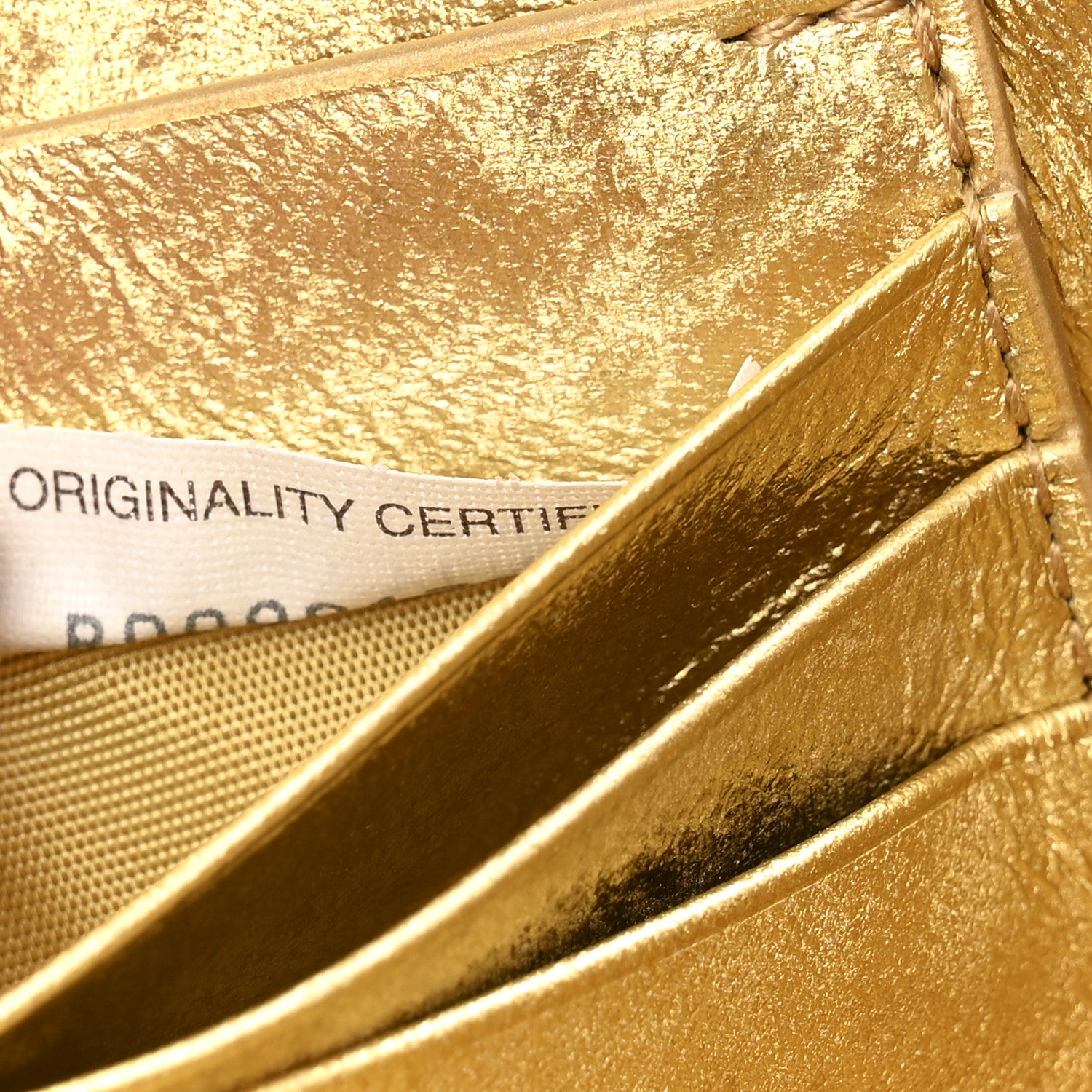 Bottega Veneta Metallic Satin Lambskin Intrecciato Long Andiamo Top Handle Clutch Gold 7 of 7