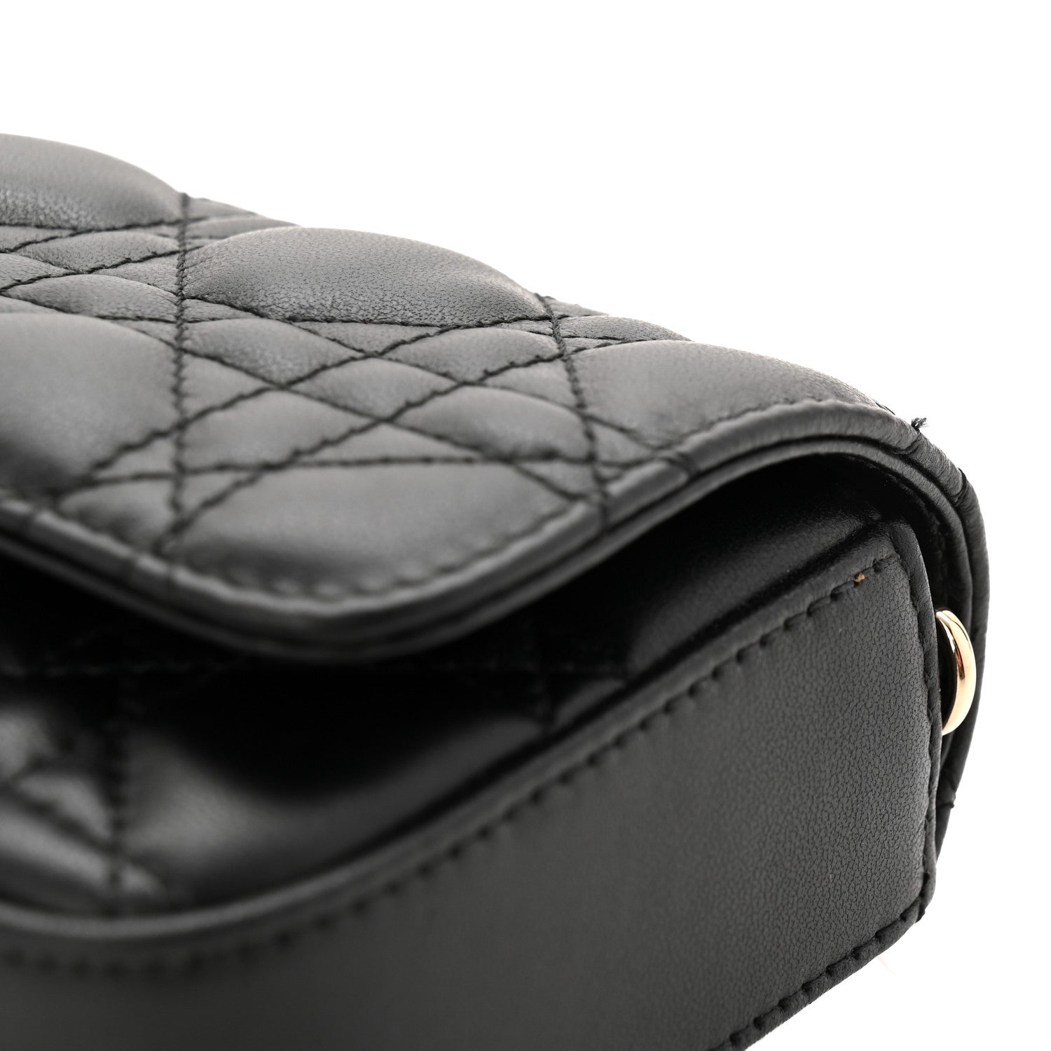 Christian Dior Lambskin Cannage Dior Talk Phone Pouch Black 11 of 11