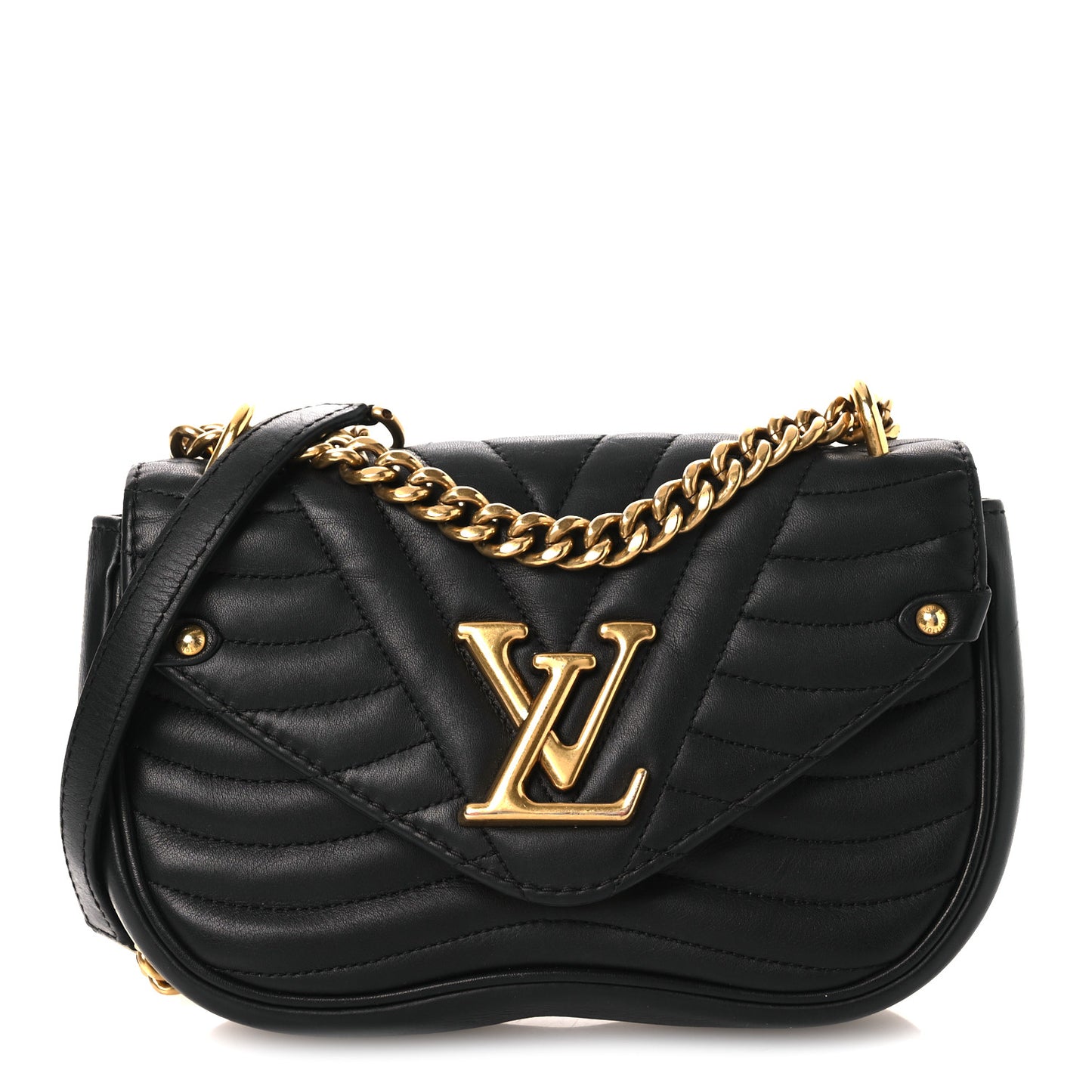 Calfskin New Wave Chain MM Black