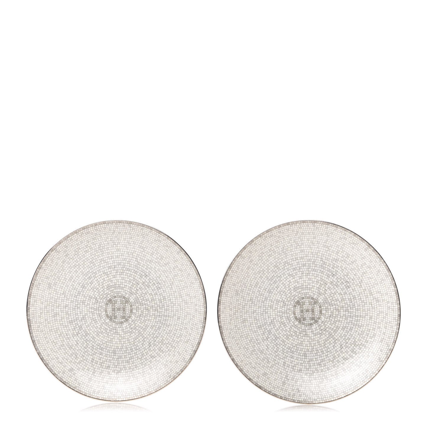 Porcelain Mosaique Au 24 Bread Plate Set of 2 Platine