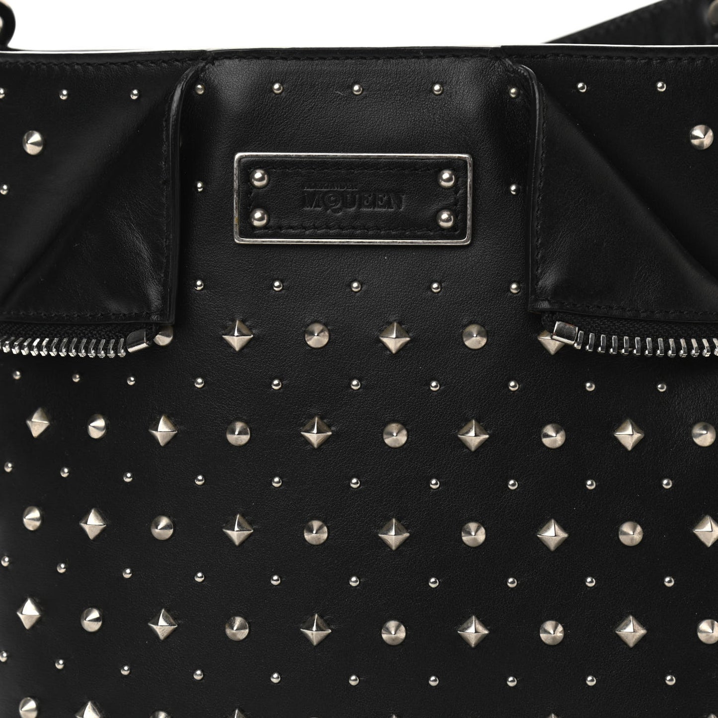 Calfskin Studded Crossbody Bag Black