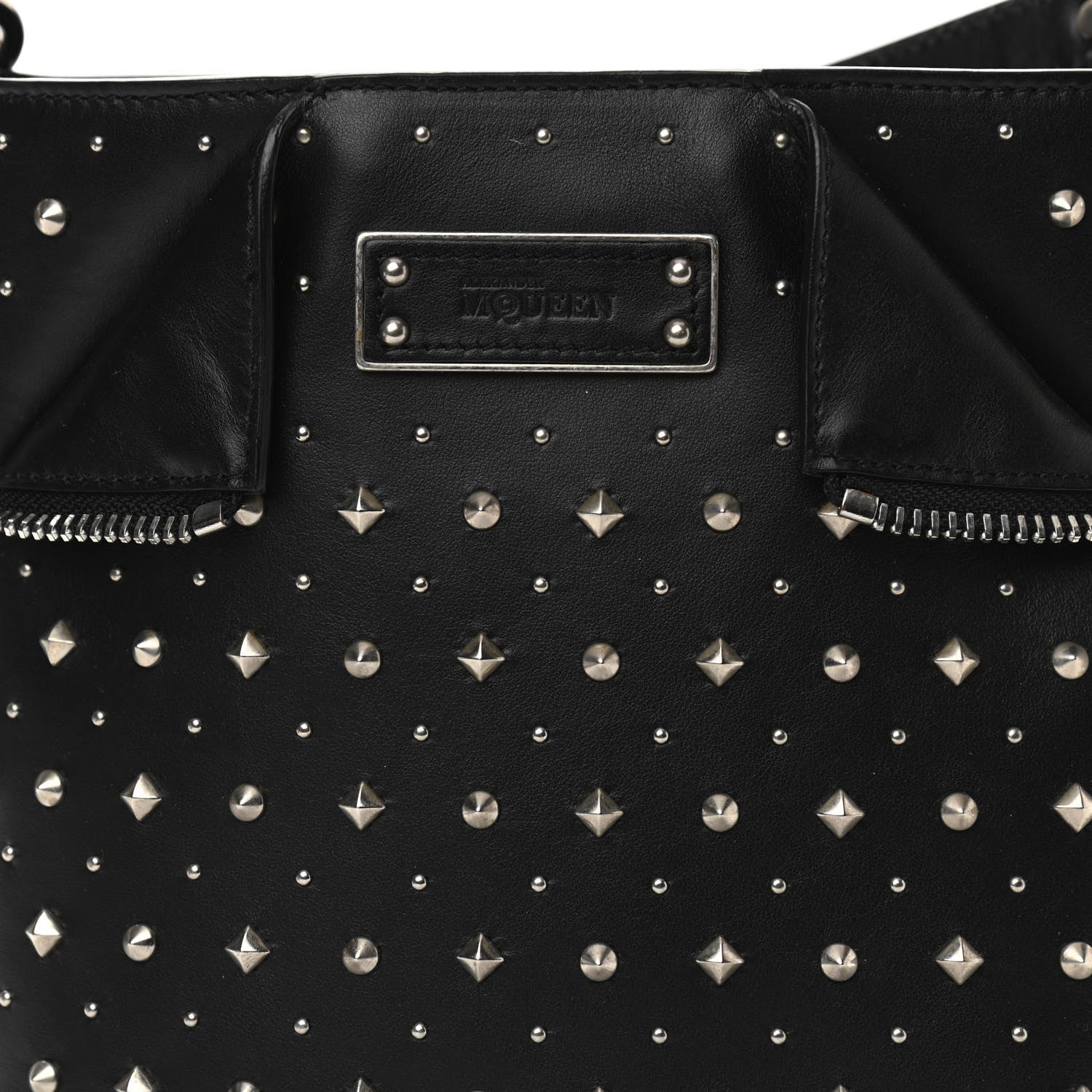 Alexander McQueen Calfskin Studded Crossbody Bag Black 7 of 15