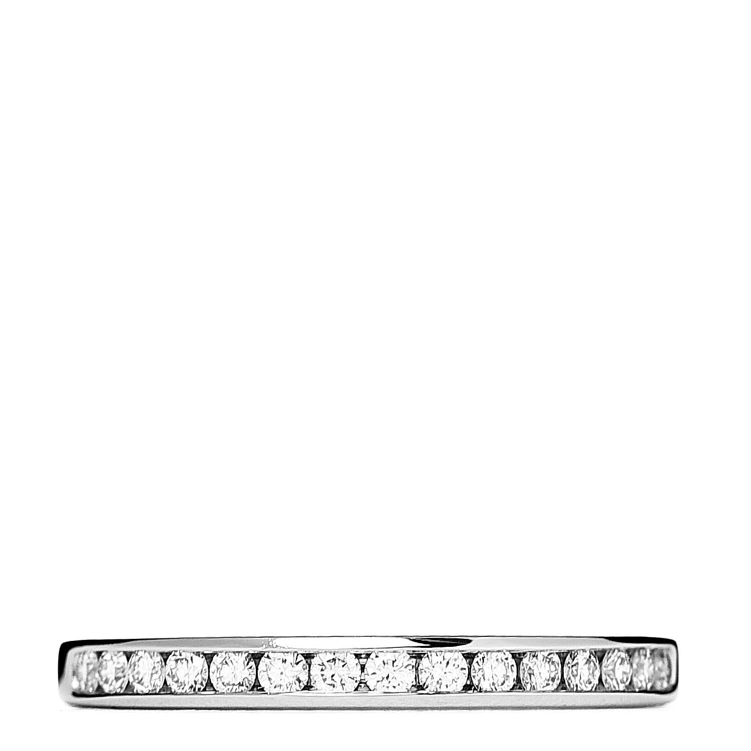 Tiffany Platinum Diamond 2mm Half Circle Wedding Band Ring 48 4.5 1 of 6