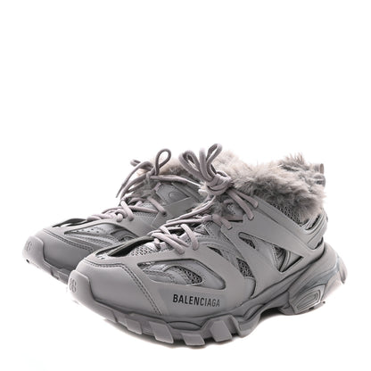 Balenciaga Mesh Rubber Faux Fur Track Sneakers 41 Grey 4 of 8