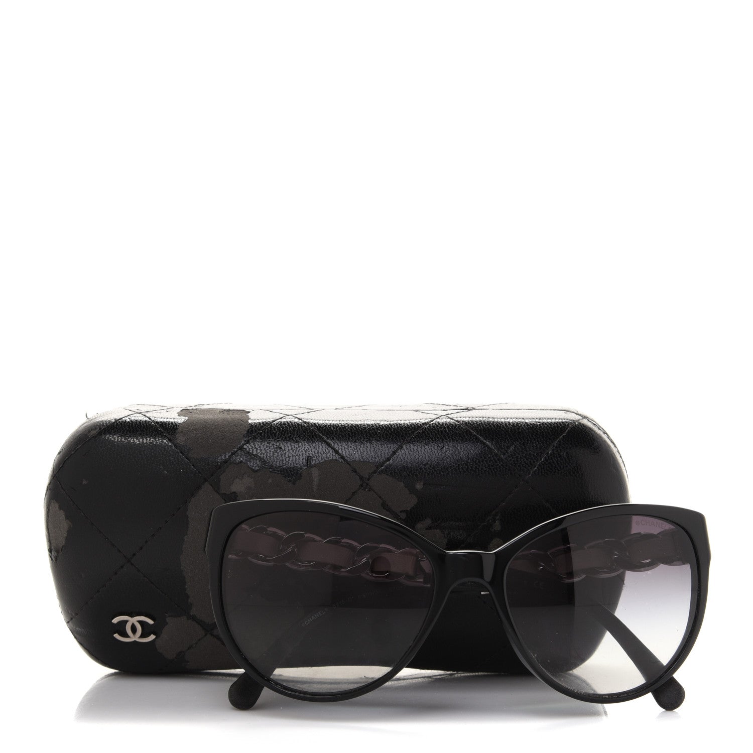Chanel CC Chain Sunglasses 5215Q Black 10 of 10