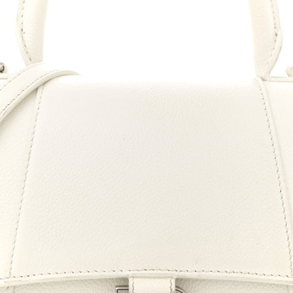 Balenciaga Grained Calfskin Small Hourglass Top Handle Bag White 8 of 18