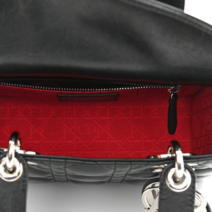 Christian Dior Lambskin Cannage Small Lucky Badges My Lady Dior Black 5 of 11