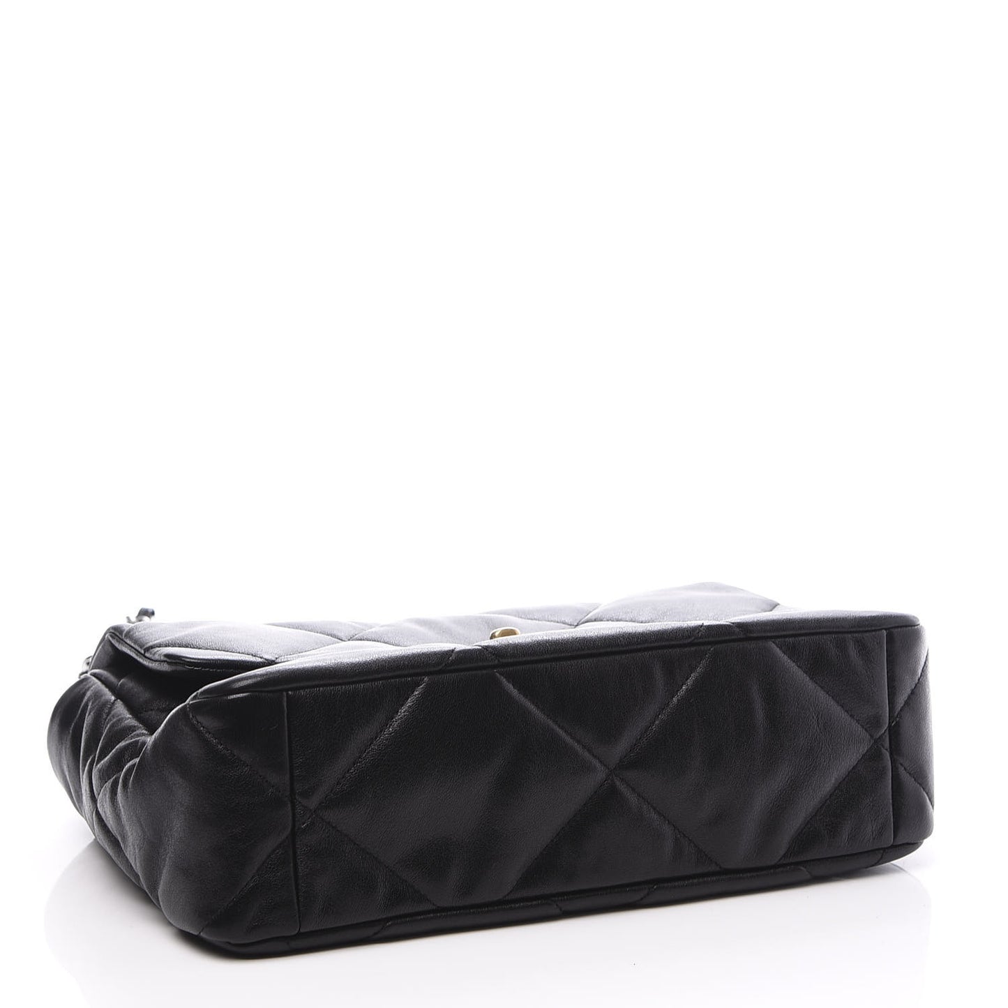 Goatskin Quilted Large 19 Flap Black