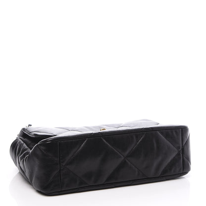 Chanel Goatskin Quilted Large 19 Flap Black 3 of 10