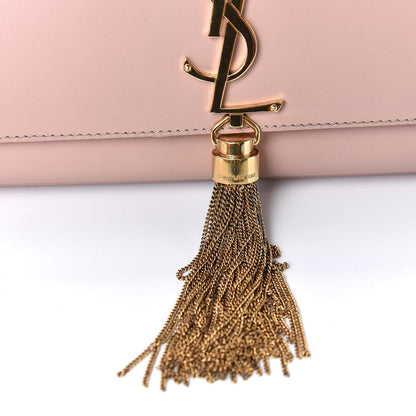 Saint Laurent Calfskin Classic Monogram Tassel Clutch Pale Blush 8 of 10