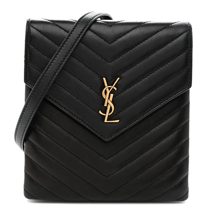 Saint Laurent Lambskin Quilted Double Flap Bag Black 1 of 13