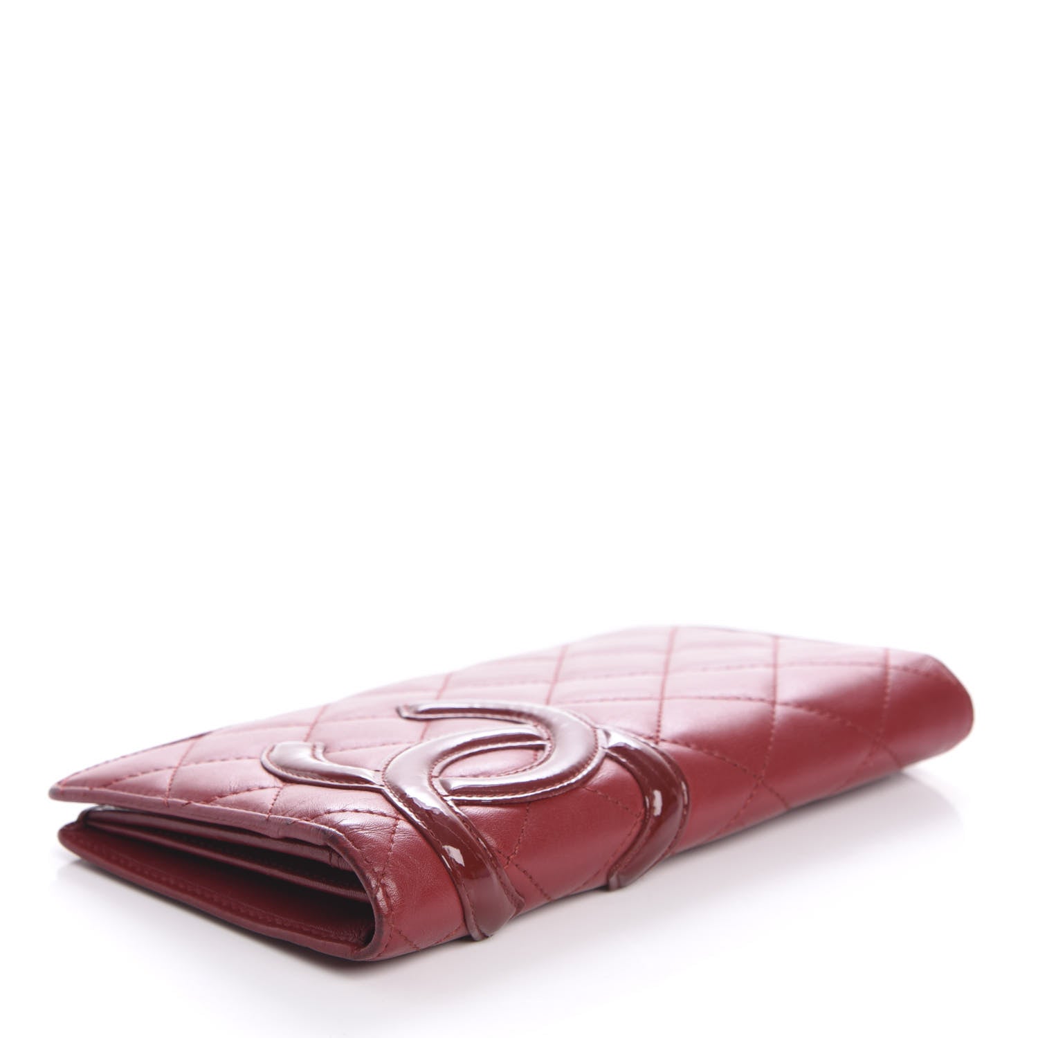 Chanel Calfskin Quilted Cambon Yen Wallet Red 4 of 12