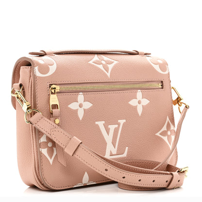 Louis Vuitton Empreinte Monogram Giant Pochette Metis Rose Trianon Cream 3 of 9
