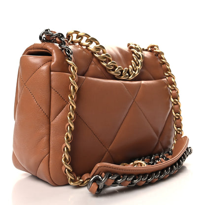 Chanel Lambskin Quilted Medium Chanel 19 Flap Brown 3 of 11