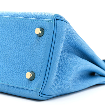 Hermes Togo Kelly Retourne 25 Bleu Zanzibar 10 of 14