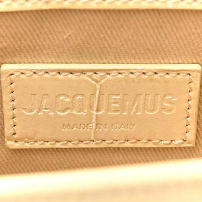 Jacquemus Calfskin Crocodile Embossed Le Chiquito Beige 6 of 10