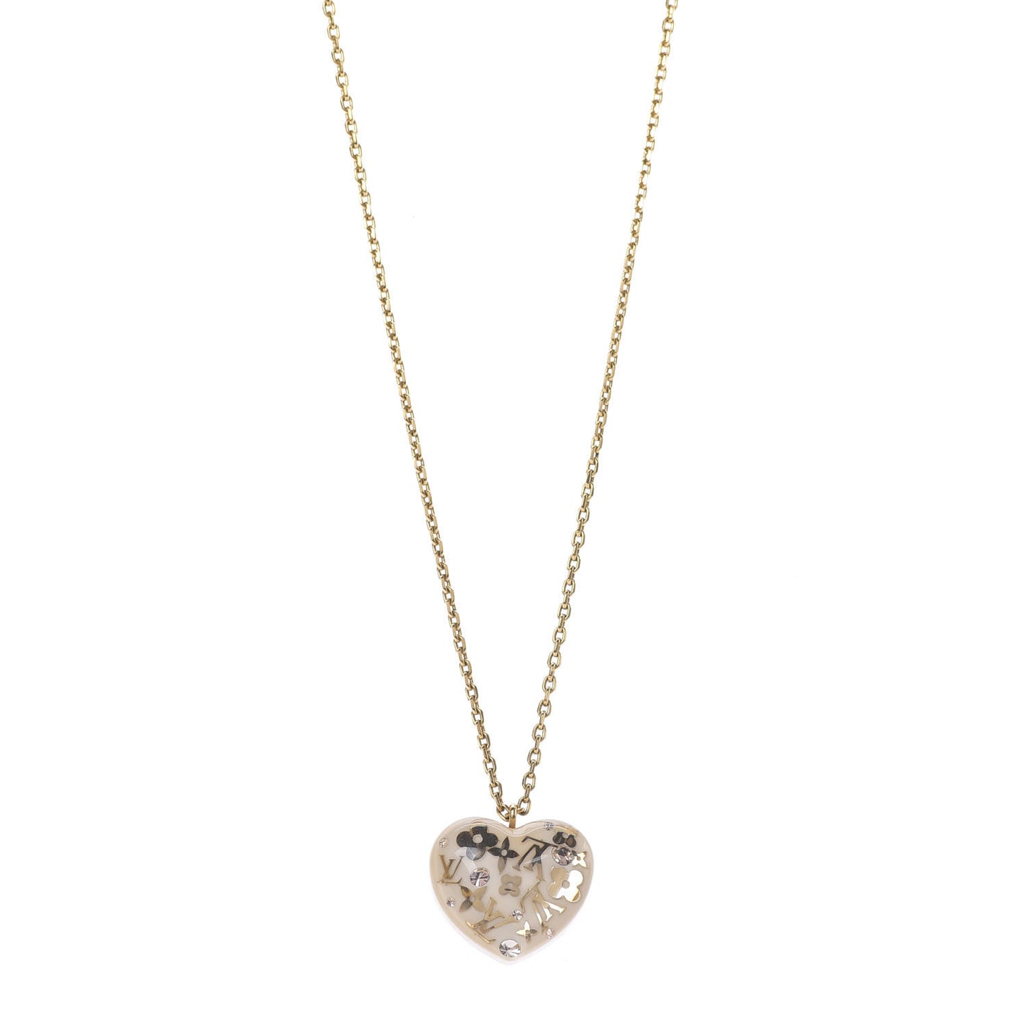 Inclusion Heart Necklace White