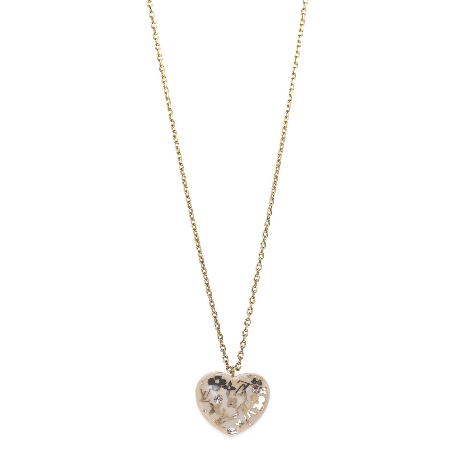 Louis Vuitton Inclusion Heart Necklace White 1 of 4