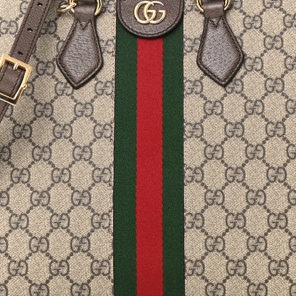 Gucci GG Supreme Monogram Web Medium Ophidia Tote Bag Brown 8 of 10