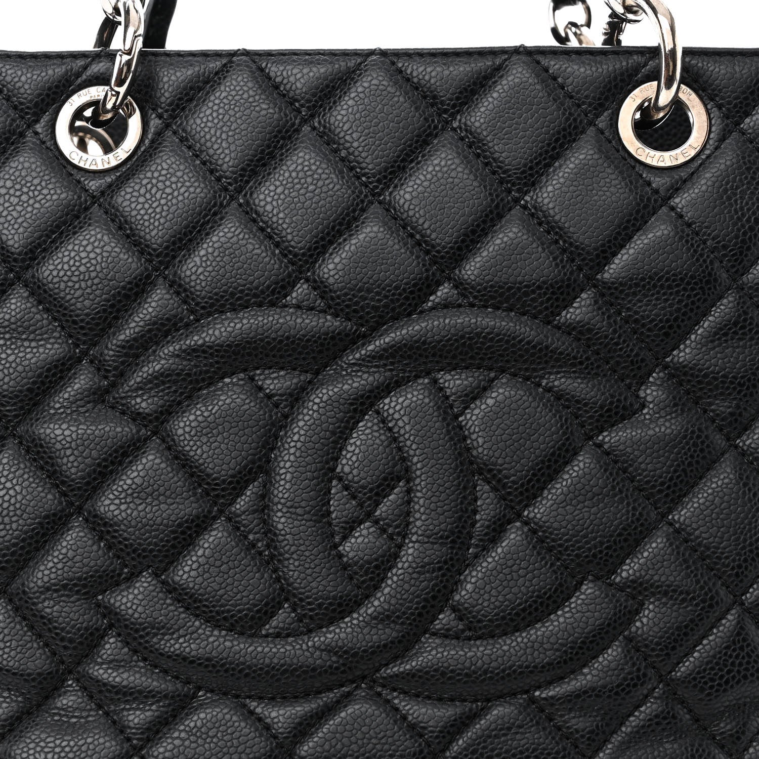 Chanel Caviar Quilted Grand Shopping Tote GST Black 8 of 11