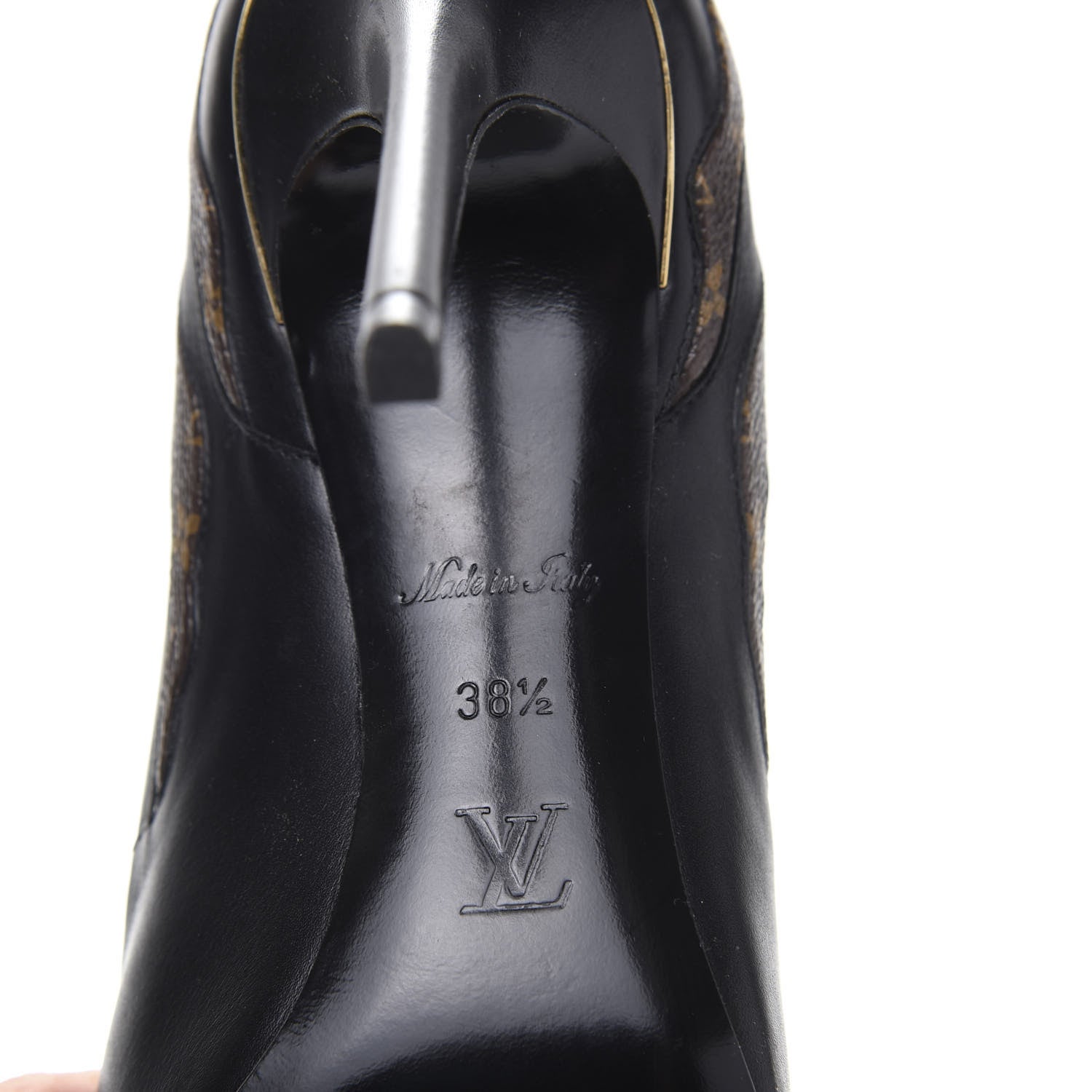 Louis Vuitton Calfskin Monogram Hypnotic Pumps 38.5 Black 8 of 8