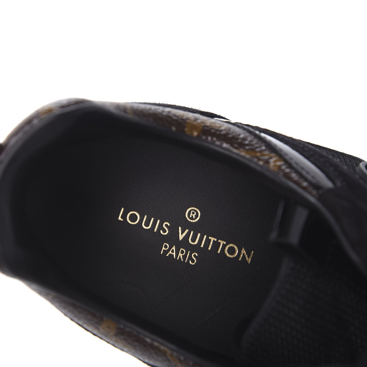 Suede Monogram Run Away Sneakers 37 Black