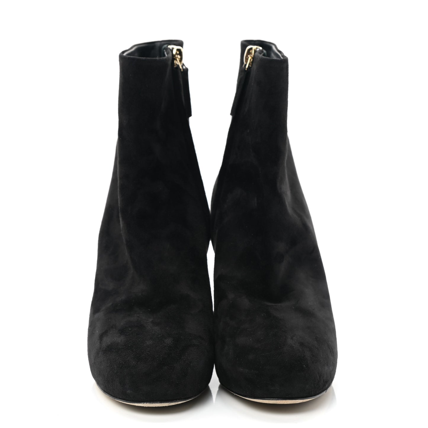 Suede Grosgrain CC Short Boots 38 Black