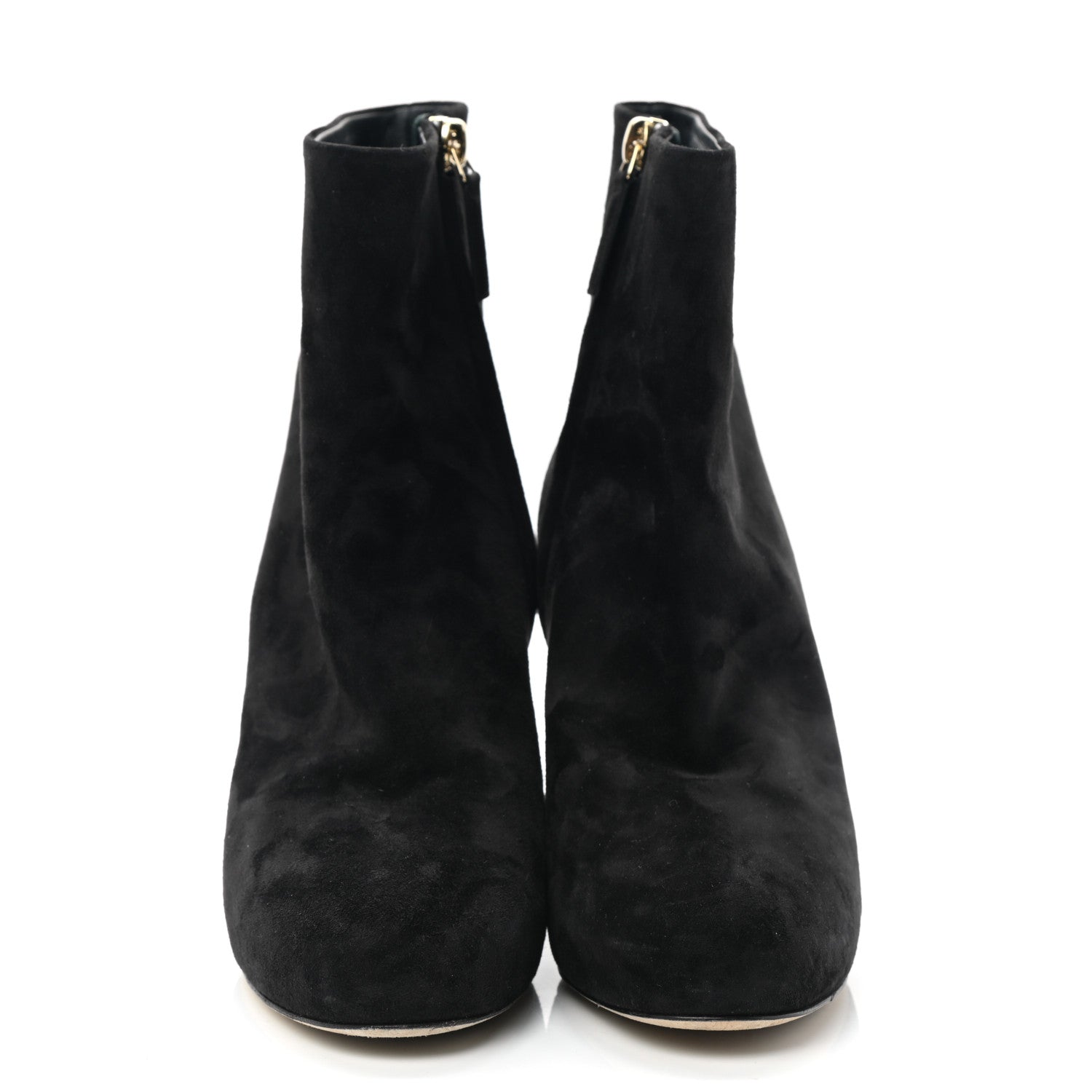Chanel Suede Grosgrain CC Short Boots 38 Black 2 of 10