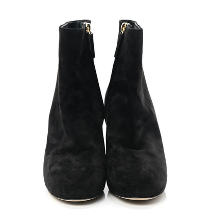 Chanel Suede Grosgrain CC Short Boots 38 Black 2 of 10
